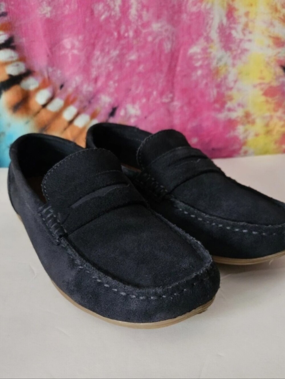 Womens Blye Suede Penny Loafers